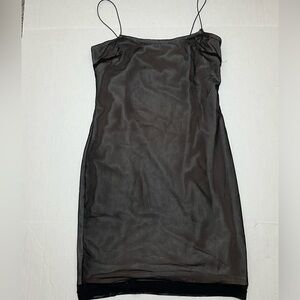 Edikted black mini mesh dress